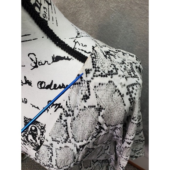 VIX Paula Hermanny Cover Up Women Small White Snake Print Sleeveless V Neck Logo - Picture 7 of 11